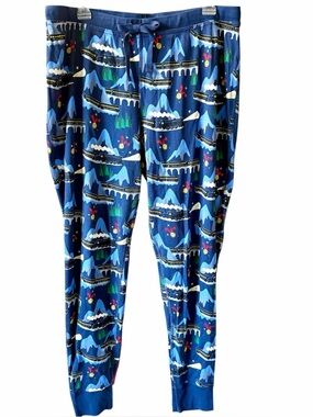 Hanna Andersson Polar Express Pajama Bottoms Pants Sz XL Organic Cotton
